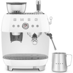 Smeg 50s Style EGF03WHEU Coffee Machine in White - Retro Elegance for Perfect Brews!